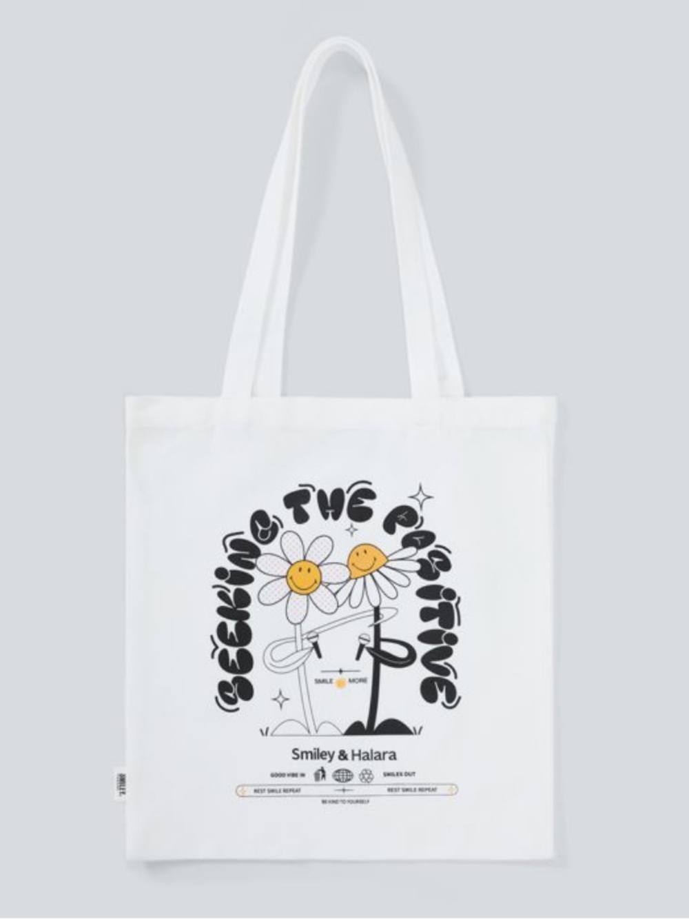 Halara X Smiley Casual Canvas Tote Bag